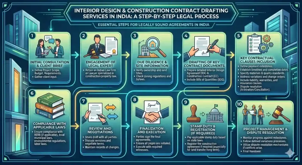 Interior Design & Construction Contract Drafting Services in India