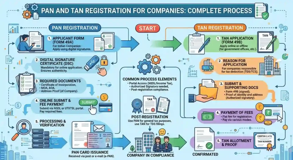 PAN and TAN Registration for Companies: Complete Process