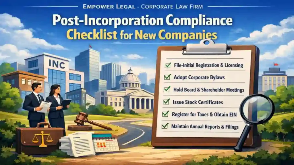 Post-Incorporation Compliance Checklist for New Companies