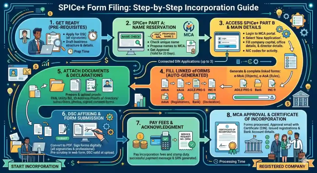 SPICe+ Form Filing: Step-by-Step Incorporation Guide