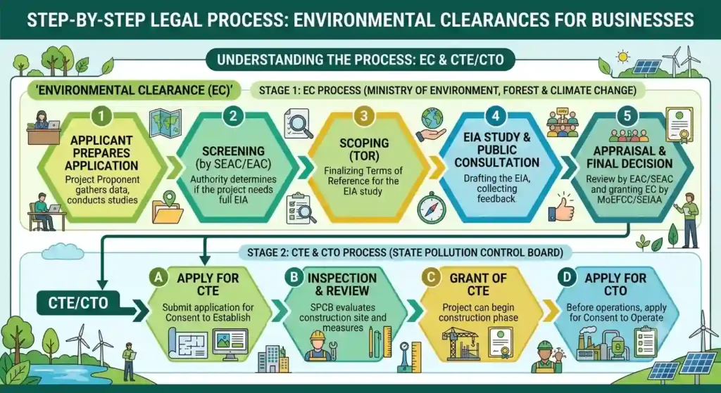 Environmental Clearances for Businesses: EC and CTE/CTO
