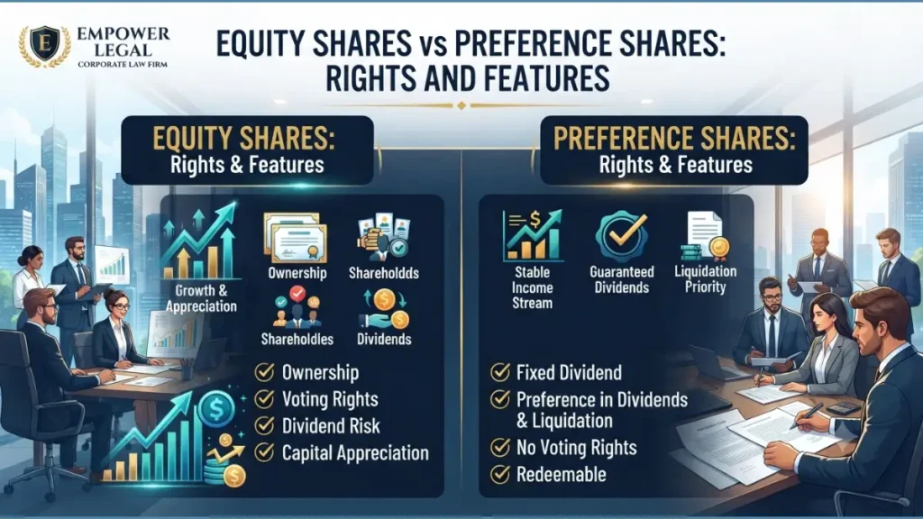 Equity Shares vs Preference Shares_ Rights and Features - featured image